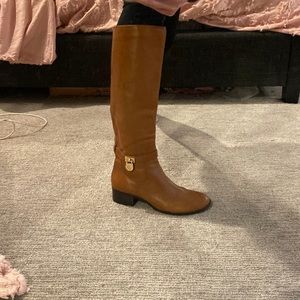 Tall Michael Kors tan leather boots